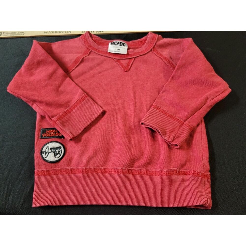 12 Months Ac Dc Red Long Sleeve Top Shirt